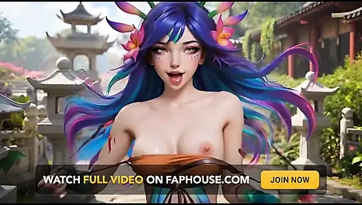 Ormanda Sıcak Neeko Bikini ve Yüz Boşalması