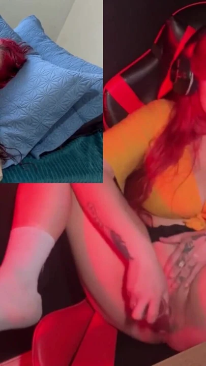 Cumming in the gamer chair watching my anal video with Neitan | Clip 1