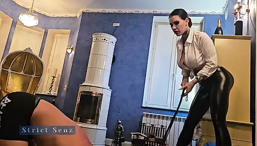 Miss Alessa Milano Whipping on your knees