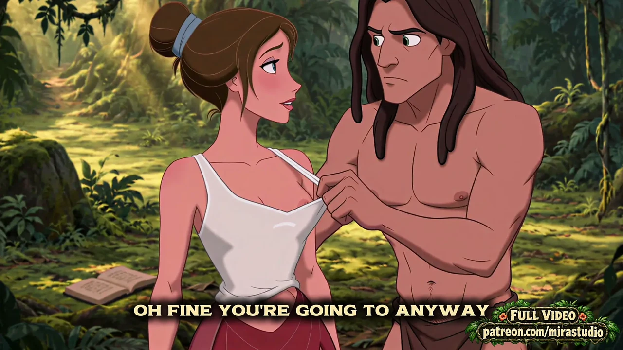 Jane ve Tarzan ilk temas, Tarzan bir kadının çıplak vücudunu keşfederken