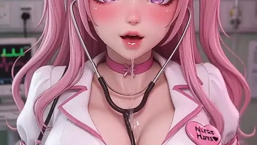 Yardımsever hentai hemşire iyileşmek, mastürbasyon yapmak ve seni sikmek için her şeyi yapıyor