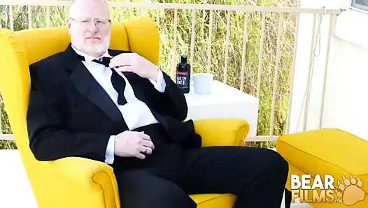 BEARFILMS Silver Bear Rusty Mcmann Jerks Off Solo Outdoor