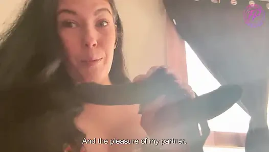 Fransız Pegging - Strapon Çift Titreşimli Onu Bağlıyorum ve Bakış Açısından Poposunu Sevişiyorum