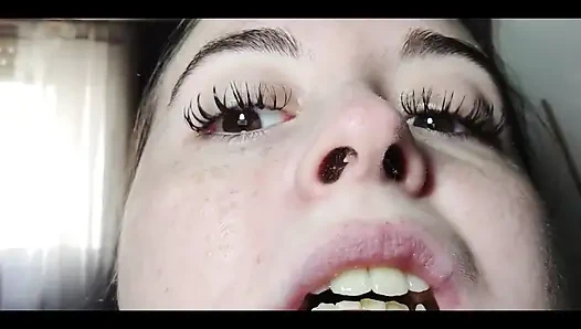 Burnum ve sümük yakın çekim