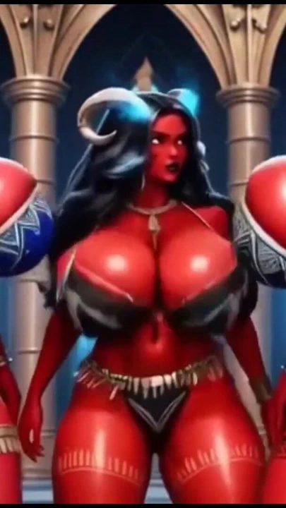 İblis kraliçesi kölelerini cezalandırıyor, ai animasyon | Klip 3