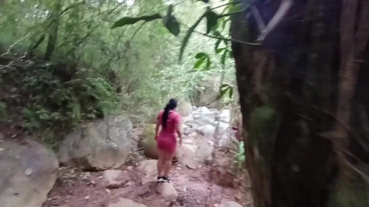 FINAL PART. I REALLY ENJOY FUCKING IN NATURE.. I'm going to the forest to fuck my friend, he cums on my leg