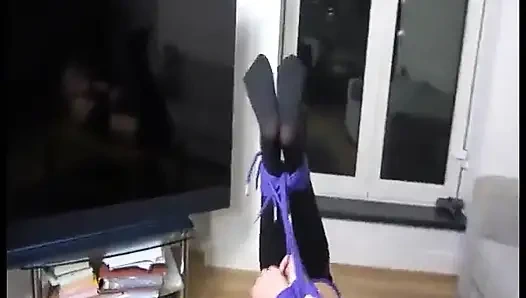 Lilly in: üniversiteli kız bağlandı, dirsekleri birlikte sikildi ve sikildi
