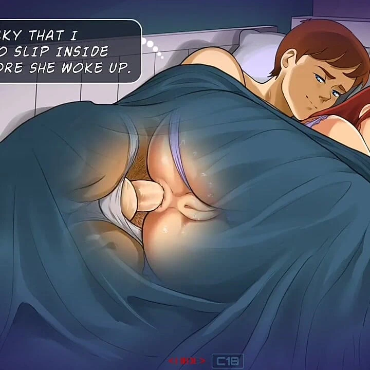 Üvey kız kardeşle yatakta anal seks