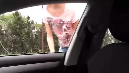 Outdoor Sex mit brunetter Schlampe