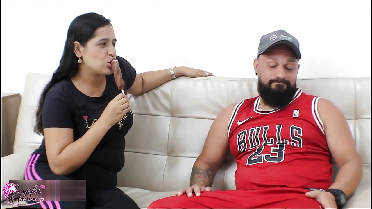 Very sensual and horny milf asks me to fill her ice cream with my cum to eat it with pleasure - Porn in English