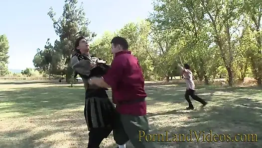 Small tits brunette used like a sex doll