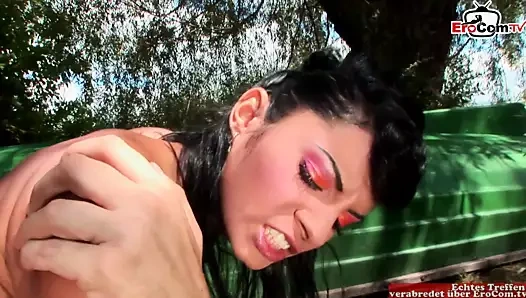 Açık anal grup seks ile dp ve iki sıska twins