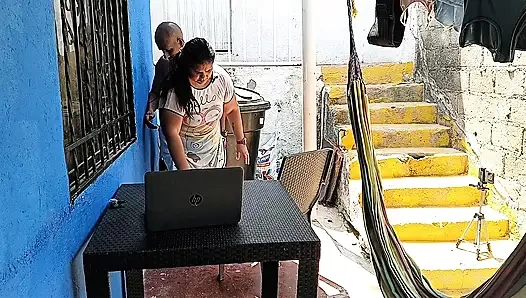 Outdoor sex with my horny, big-assed neighbor