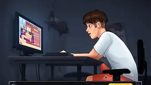 Yaz mevsimi efsanesi: üvey erkek kardeş üvey kız kardeşinin porno videolarını bilgisayarında izliyor bölüm 70