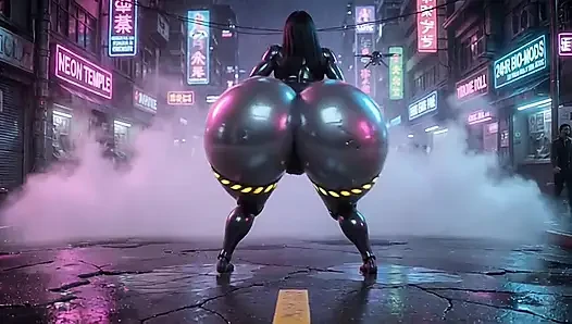 Seksi düzgün vücutlu robot efendisini memnun ediyor