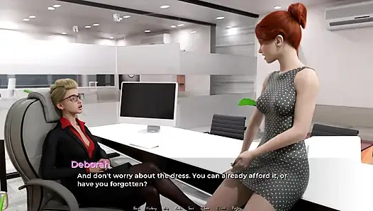 Aşağı taşınma: iki lezbiyen, amcık yalama, ofiste birden fazla orgazm ep.37