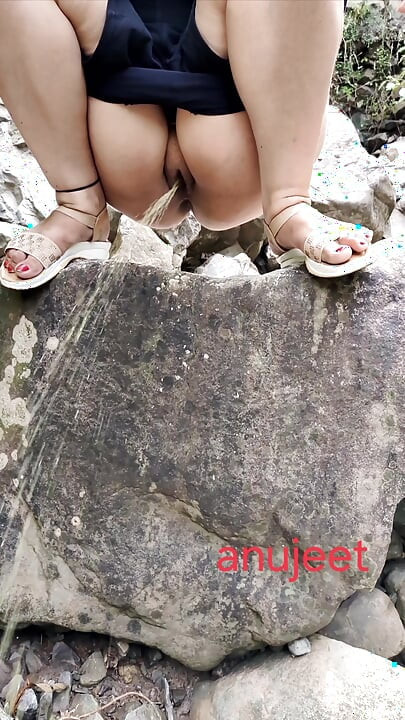 Wife pissing in public