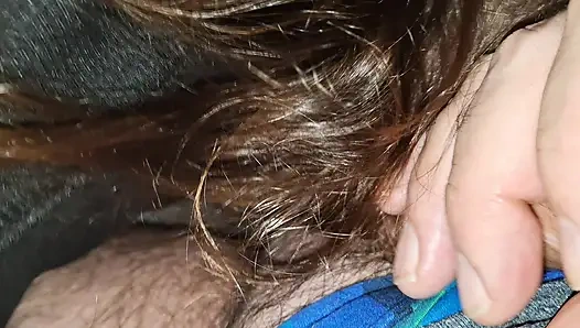 Granny next door comes over, sucks my cock and eats my cum