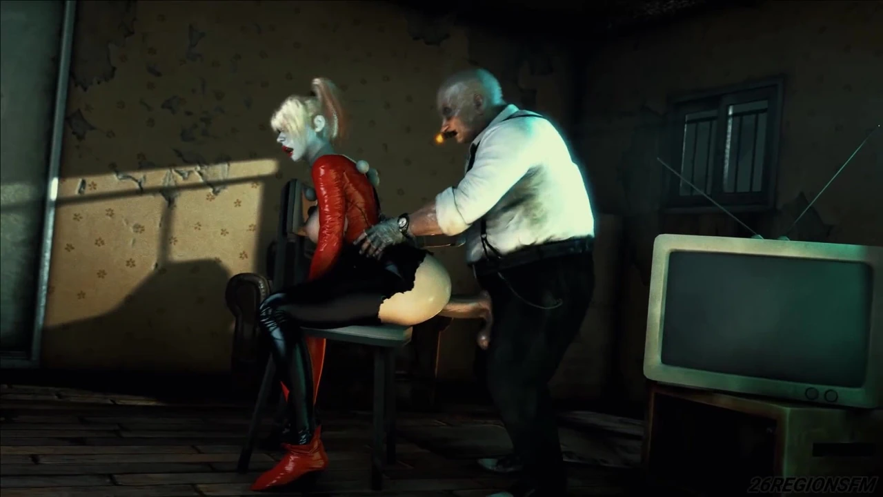 Harley Quinn penguen için eğiliyor