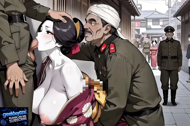 Japanese Kimono Girl Sex with Arab Man - Breeding Activity, 1946 - HENTAI AI Video