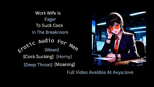 İş kadını mola odasında yarak emmeye hevesli