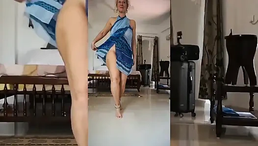 Amatör Sarışın Karısı Dans Ediyor, Oral Seks