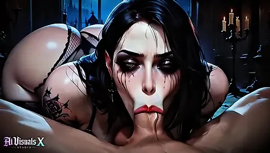 Ateşli gotik cadı - perili kalede anal ve dağınık boşalma (4k yapay zeka oluşturuldu)