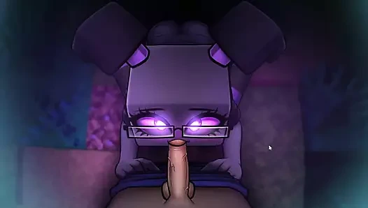 Hornycraft Minecraft porno ender kız ilk kez oral seks yapıyor
