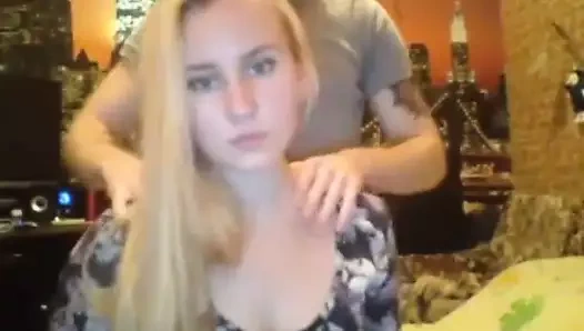 Seksi sarışın saç ve saç topuzu, uzun saç, saç, topuz