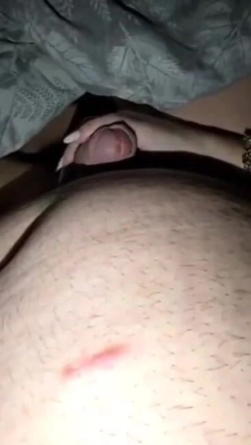 What can happen if a step mom shares a bed with her step son at the hotel? Handjob | Clip 1