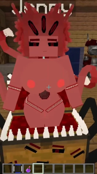 Jenny mod Minecraft senin için küçük bir hediye, bir mimik ve seksi ve sikişmeye hazır | Klip 1