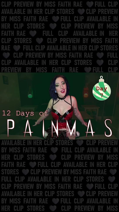 ДЕНЬ 7 - 12 ДНЕЙ PAINMAS - Рождественская пытка члена и боль игра рабыни задания мисс Фейт Rae