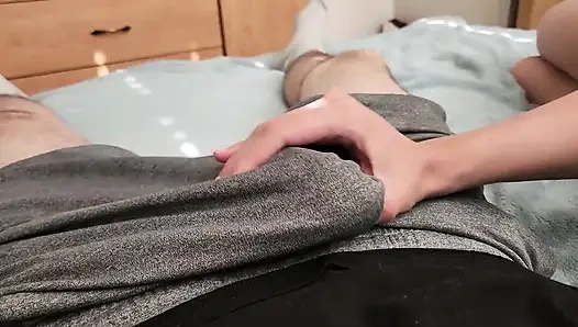 Boksörde yarağı ovuyor erken boşalma