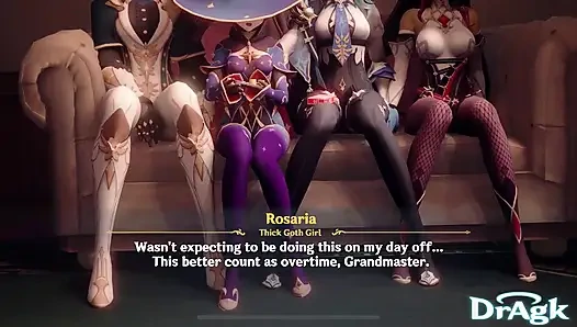 Mondstadt grup seks partisi mona jean eula motelde sikişiyor genshin çarpma 3d porno grup seks