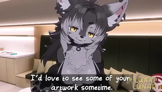 Bakış açısı azgın foxy furry kız sadece sarılmak istediğini söyledi... GFE Roleplay