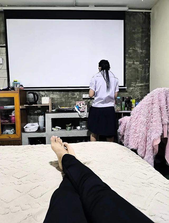 Bakış açısı Taylandlı öğrenci nong cherry (sahne arkası)