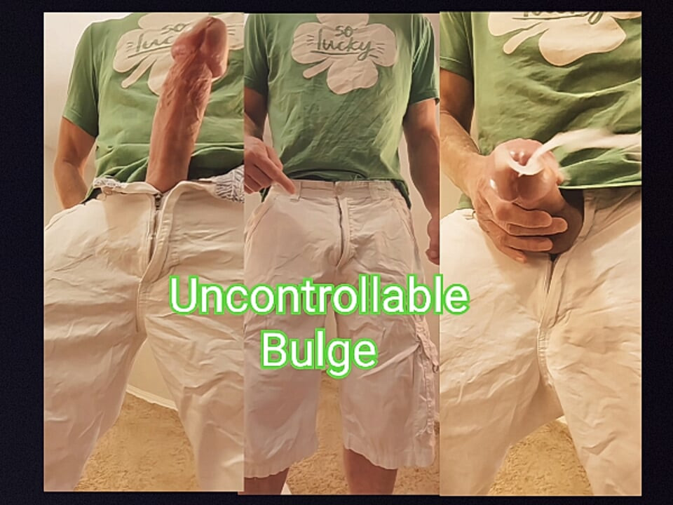 Pantolonlu kontrolsüz şişkin büyük yarak iki büyük boşalmaya neden oluyor
