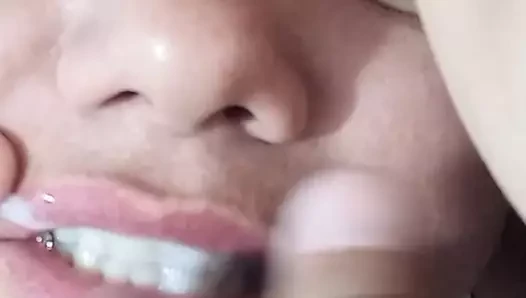 Derleme oral seks ve gırtlağına kadar alma