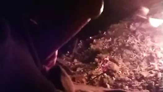 nachts am lagerfeuer