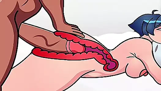 Esmer kadın beyaz amcığı parçalıyor