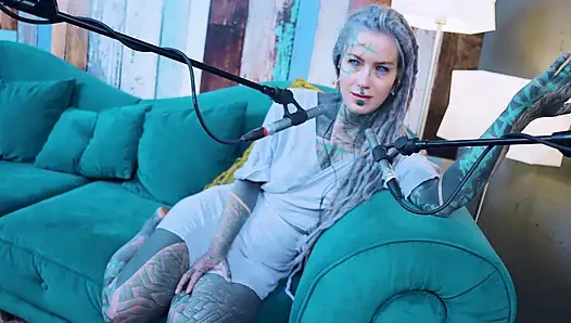 I talk about K - Kindness - ASMR podcast SFW talking goth skinny girl dreadlocks tattoo model inked girl