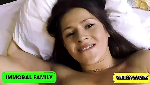 Tabu bebek Serina üvey babası ve üvey erkek kardeşi tarafından yetiştirilmeyi seviyor!