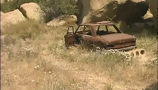 Sıcak sarışın genç hops üzerinde eski