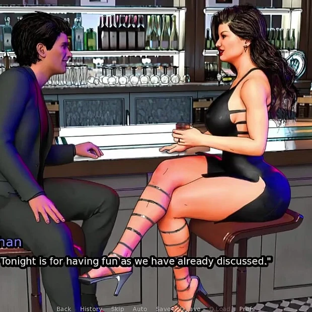 Любовь пары 08 - муж-куколд наблюдает, как его хотвайф целует другого мужчину перед ним - 3D порно игра