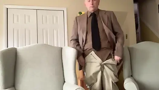 Mature daddy masturbating, let's watch