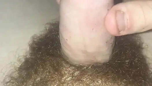 Big boy gets satisfied and massaged and a lot squirts out