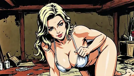 İri göğüslü orta yaşlı seksi kadınlar bikinilerle azdırıyor