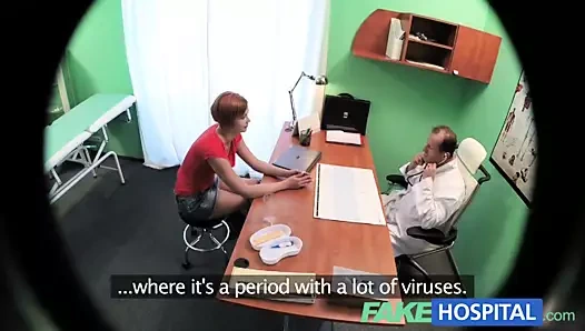 Fakehospital seksi kızıl hasta bir not için her şeyi yapar