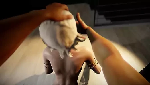 Ateşli sarışın elf yere sert sikiliyor