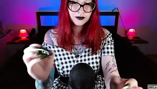 Yeşil metal uzun tırnaklar ASMR kesim versiyonu